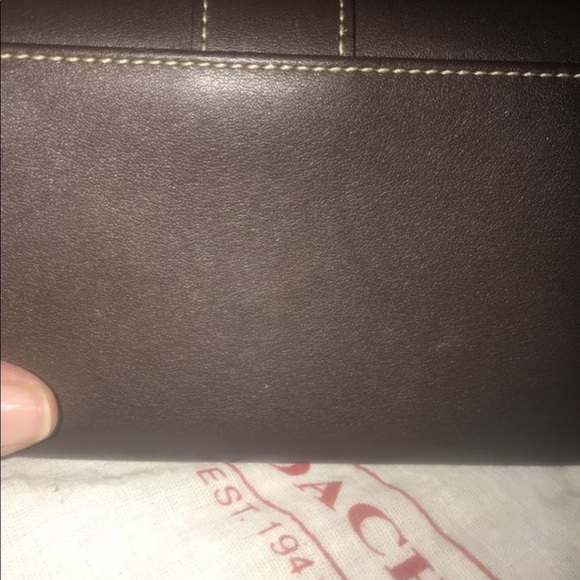 NWOT Mint Coach Leather Wallet, Brown - Picture 5 of 5